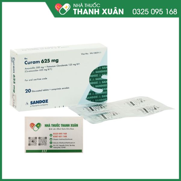 Curam 625mg điều trị nhiễm khuẩn